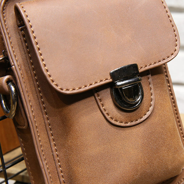 Brown Black PU Holster Bag