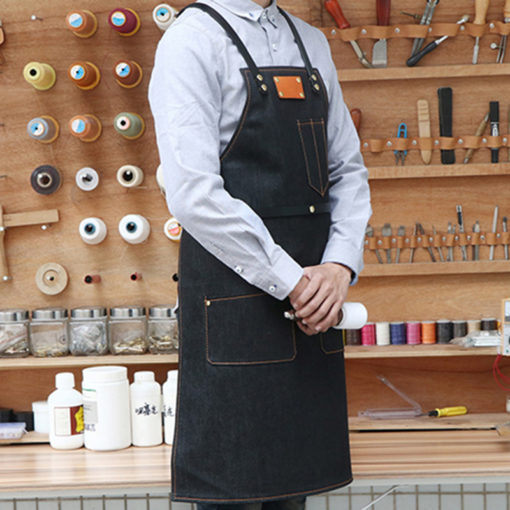 Brown Black Red Gray Canvas Apron