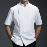 Black Gray White Short Sleeve Culinary Shirt