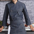 Blue Denim Long Sleeve Chef Shirt