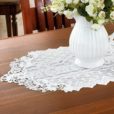 White Elegant Lace Embroidery Table Runner