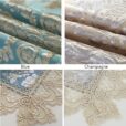 Elegant Blue Lace Embroidery Table Runner