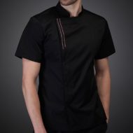 Black White Short Sleeve Summer Chef Shirt