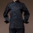 Black White Polyester Cotton Long Sleeve Chef Jacket