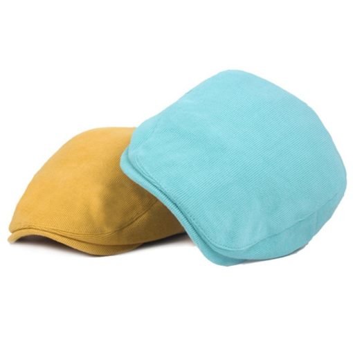 Unisex Blue Red Yellow Cotton Beret