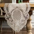 Vintage Embroidery Gray Lace Table Runner