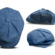 Khaki Hat Gray Cap Blue Canvas Beret