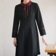 Black Polyester Apron Waitress Dress Uniform