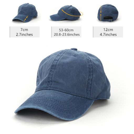 Vintage Cotton Baseball Hat Adjustable Cap