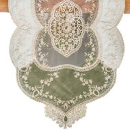 Vintage Embroidered Velvet Table Runner