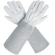 Long Goatskin Leather Gardening Gloves