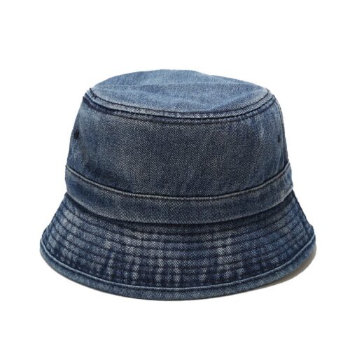 Blue Denim Bucket Hat Round Outdoor Fisherman Cap
