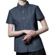 Blue Short Sleeve Shirt Culinary Workwear