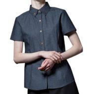 Blue Short Sleeve Shirt Culinary Workwear