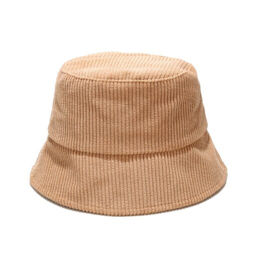 Corduroy Bucket Hat Travel Sun Hat Fisherman Cap