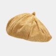 Corduroy Beret Round Cap Warm Hat