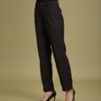 Female Black Long Pants Brown Hospitality Uniform