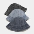 Black Blue Denim Bucket Hat Outdoor Cap