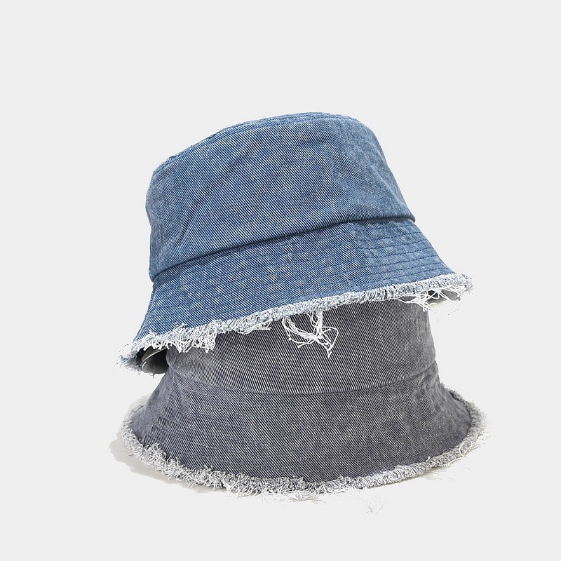 Cap Tailor Studio Bucket Blue Hat Gray Round Denim - Little